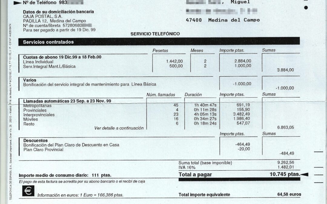 Todo lo que necesitas saber sobre tu factura de telefónica
